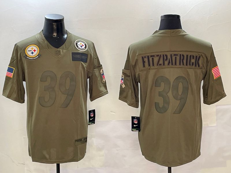 Men Pittsburgh Steelers #39 Fitzpatrick Green 2024 Nike Limited NFL Jersey style 01081